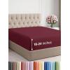 imageExtra Deep Split King Fitted Sheet  Hotel Luxury Single Fitted Sheet Only  Easily Fits 18 inch to 24 inch Mattress  Ultra Soft Wrinkle Free wExtra Deep Pockets  Breathable ampamp Comfy  Light Grey27  Burgundy