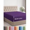 imageExtra Deep Split King Fitted Sheet  Hotel Luxury Single Fitted Sheet Only  Easily Fits 18 inch to 24 inch Mattress  Ultra Soft Wrinkle Free wExtra Deep Pockets  Breathable ampamp Comfy  Light Grey37  Purple