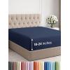 imageExtra Deep Split King Fitted Sheet  Hotel Luxury Single Fitted Sheet Only  Easily Fits 18 inch to 24 inch Mattress  Ultra Soft Wrinkle Free wExtra Deep Pockets  Breathable ampamp Comfy  Light Grey24  Navy Blue