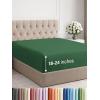 imageExtra Deep Split King Fitted Sheet  Hotel Luxury Single Fitted Sheet Only  Easily Fits 18 inch to 24 inch Mattress  Ultra Soft Wrinkle Free wExtra Deep Pockets  Breathable ampamp Comfy  Light Grey31  Emerald Green