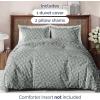 imageDuvet Cover Queen Size Set  Extra Soft Floral Duvet Cover 90 x 90 with 2 Pillow Shams  Comfy Breathable Floral Bedding Set  Hotel Luxury EasyCare ampamp Fade Free with Zipper Closures ampamp Ties  PlantsGreen Meadow No Comforter