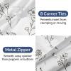 imageDuvet Cover Queen Size Set  Extra Soft Floral Duvet Cover 90 x 90 with 2 Pillow Shams  Comfy Breathable Floral Bedding Set  Hotel Luxury EasyCare ampamp Fade Free with Zipper Closures ampamp Ties  PlantsPlants No Comforter