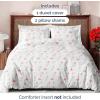 imageDuvet Cover Queen Size Set  Extra Soft Floral Duvet Cover 90 x 90 with 2 Pillow Shams  Comfy Breathable Floral Bedding Set  Hotel Luxury EasyCare ampamp Fade Free with Zipper Closures ampamp Ties  PlantsRosebud No Comforter