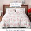 imageDuvet Cover Queen Size Set  Extra Soft Floral Duvet Cover 90 x 90 with 2 Pillow Shams  Comfy Breathable Floral Bedding Set  Hotel Luxury EasyCare ampamp Fade Free with Zipper Closures ampamp Ties  PlantsBloom No Comforter