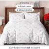 imageDuvet Cover Queen Size Set  Extra Soft Floral Duvet Cover 90 x 90 with 2 Pillow Shams  Comfy Breathable Floral Bedding Set  Hotel Luxury EasyCare ampamp Fade Free with Zipper Closures ampamp Ties  PlantsPosy No Comforter