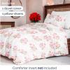 imageDuvet Cover Queen Size Set  Extra Soft Floral Duvet Cover 90 x 90 with 2 Pillow Shams  Comfy Breathable Floral Bedding Set  Hotel Luxury EasyCare ampamp Fade Free with Zipper Closures ampamp Ties  PlantsBloom No Comforter
