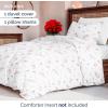 imageDuvet Cover Queen Size Set  Extra Soft Floral Duvet Cover 90 x 90 with 2 Pillow Shams  Comfy Breathable Floral Bedding Set  Hotel Luxury EasyCare ampamp Fade Free with Zipper Closures ampamp Ties  PlantsPosy No Comforter