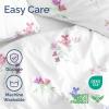 imageDuvet Cover Queen Size Set  Extra Soft Floral Duvet Cover 90 x 90 with 2 Pillow Shams  Comfy Breathable Floral Bedding Set  Hotel Luxury EasyCare ampamp Fade Free with Zipper Closures ampamp Ties  PlantsPosy No Comforter