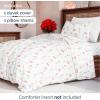 imageDuvet Cover Queen Size Set  Extra Soft Floral Duvet Cover 90 x 90 with 2 Pillow Shams  Comfy Breathable Floral Bedding Set  Hotel Luxury EasyCare ampamp Fade Free with Zipper Closures ampamp Ties  PlantsRosebud No Comforter