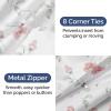 imageDuvet Cover Queen Size Set  Extra Soft Floral Duvet Cover 90 x 90 with 2 Pillow Shams  Comfy Breathable Floral Bedding Set  Hotel Luxury EasyCare ampamp Fade Free with Zipper Closures ampamp Ties  PlantsRosebud No Comforter