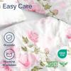 imageDuvet Cover Queen Size Set  Extra Soft Floral Duvet Cover 90 x 90 with 2 Pillow Shams  Comfy Breathable Floral Bedding Set  Hotel Luxury EasyCare ampamp Fade Free with Zipper Closures ampamp Ties  PlantsBloom No Comforter