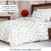 imageDuvet Cover Queen Size Set  Extra Soft Floral Duvet Cover 90 x 90 with 2 Pillow Shams  Comfy Breathable Floral Bedding Set  Hotel Luxury EasyCare ampamp Fade Free with Zipper Closures ampamp Ties  PlantsPlants No Comforter