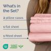 imageKing Size 4 Piece Sheet Set  Comfy Breathable ampamp Cooling Bed Sheets Set  Hotel Luxury Bedding for Women Men Kids Teens Boys ampamp Girls  Deep Pockets UltraSoft Wrinkle Free  OekoTex  Burgundy33  Baby Pink