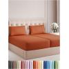 imageKing Size 4 Piece Sheet Set  Comfy Breathable ampamp Cooling Bed Sheets Set  Hotel Luxury Bedding for Women Men Kids Teens Boys ampamp Girls  Deep Pockets UltraSoft Wrinkle Free  OekoTex  Burgundy28  Terracotta