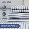 imageKing Size 4 Piece Sheet Set  Comfy Breathable ampamp Cooling Bed Sheets Set  Hotel Luxury Bedding for Women Men Kids Teens Boys ampamp Girls  Deep Pockets UltraSoft Wrinkle Free  OekoTex  Burgundy41  Blue Stripes 2