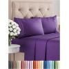 imageKing Size 4 Piece Sheet Set  Comfy Breathable ampamp Cooling Bed Sheets Set  Hotel Luxury Bedding for Women Men Kids Teens Boys ampamp Girls  Deep Pockets UltraSoft Wrinkle Free  OekoTex  Burgundy37  Purple