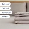 imageKing Size 4 Piece Sheet Set  Comfy Breathable ampamp Cooling Bed Sheets Set  Hotel Luxury Bedding for Women Men Kids Teens Boys ampamp Girls  Deep Pockets UltraSoft Wrinkle Free  OekoTex  Burgundy04  Light Grey