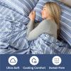 imageKing Size 4 Piece Sheet Set  Comfy Breathable ampamp Cooling Bed Sheets Set  Hotel Luxury Bedding for Women Men Kids Teens Boys ampamp Girls  Deep Pockets UltraSoft Wrinkle Free  OekoTex  Burgundy44  Blue Stripes 3