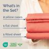 imageKing Size 4 Piece Sheet Set  Comfy Breathable ampamp Cooling Bed Sheets Set  Hotel Luxury Bedding for Women Men Kids Teens Boys ampamp Girls  Deep Pockets UltraSoft Wrinkle Free  OekoTex  Burgundy39  Coral