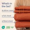 imageKing Size 4 Piece Sheet Set  Comfy Breathable ampamp Cooling Bed Sheets Set  Hotel Luxury Bedding for Women Men Kids Teens Boys ampamp Girls  Deep Pockets UltraSoft Wrinkle Free  OekoTex  Burgundy28  Terracotta