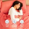 imageKing Size 4 Piece Sheet Set  Comfy Breathable ampamp Cooling Bed Sheets Set  Hotel Luxury Bedding for Women Men Kids Teens Boys ampamp Girls  Deep Pockets UltraSoft Wrinkle Free  OekoTex  Burgundy39  Coral