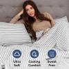 imageKing Size 4 Piece Sheet Set  Comfy Breathable ampamp Cooling Bed Sheets Set  Hotel Luxury Bedding for Women Men Kids Teens Boys ampamp Girls  Deep Pockets UltraSoft Wrinkle Free  OekoTex  Burgundy43  Grey Stripes 2