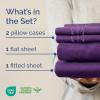 imageKing Size 4 Piece Sheet Set  Comfy Breathable ampamp Cooling Bed Sheets Set  Hotel Luxury Bedding for Women Men Kids Teens Boys ampamp Girls  Deep Pockets UltraSoft Wrinkle Free  OekoTex  Burgundy37  Purple