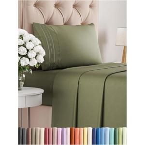 imageKing Size 4 Piece Sheet Set  Comfy Breathable ampamp Cooling Bed Sheets Set  Hotel Luxury Bedding for Women Men Kids Teens Boys ampamp Girls  Deep Pockets UltraSoft Wrinkle Free  OekoTex  Burgundy30  Sage Green