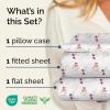imageRainbow Striped Sheet Set  Colorful Striped Bed Set  1 Flat ampamp 1 Fitted Sheet ampamp 2 Pillowcases w Deep Pockets  Wrinkle ampamp Fade Resistant  Soft Breathable ampamp Cooling  Rainbow Bedding  Cal King Size08  Autumn Posy