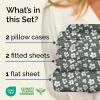 imageRainbow Striped Sheet Set  Colorful Striped Bed Set  1 Flat ampamp 1 Fitted Sheet ampamp 2 Pillowcases w Deep Pockets  Wrinkle ampamp Fade Resistant  Soft Breathable ampamp Cooling  Rainbow Bedding  Cal King Size02  Green Meadow