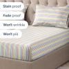 imageRainbow Striped Sheet Set  Colorful Striped Bed Set  1 Flat ampamp 1 Fitted Sheet ampamp 2 Pillowcases w Deep Pockets  Wrinkle ampamp Fade Resistant  Soft Breathable ampamp Cooling  Rainbow Bedding  Cal King Size21  Rainbow Stripe