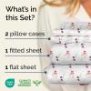 imageRainbow Striped Sheet Set  Colorful Striped Bed Set  1 Flat ampamp 1 Fitted Sheet ampamp 2 Pillowcases w Deep Pockets  Wrinkle ampamp Fade Resistant  Soft Breathable ampamp Cooling  Rainbow Bedding  Cal King Size08  Autumn Posy