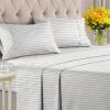 imageStriped Sheets  Blue ampamp White Striped Sheets  1 Flat ampamp 1 Fitted ampamp 2 Pillowcases w Deep Pockets  Wrinkle ampamp Fade Free  UltraSoft Breathable ampamp Cooling  Luxury Pinstripe Bedding  Cal King Size Set30  Double Gray