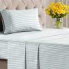 imageStriped Sheets  Blue ampamp White Striped Sheets  1 Flat ampamp 1 Fitted ampamp 2 Pillowcases w Deep Pockets  Wrinkle ampamp Fade Free  UltraSoft Breathable ampamp Cooling  Luxury Pinstripe Bedding  Cal King Size Set02  Sky Stripe