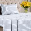imageStriped Sheets  Blue ampamp White Striped Sheets  1 Flat ampamp 1 Fitted ampamp 2 Pillowcases w Deep Pockets  Wrinkle ampamp Fade Free  UltraSoft Breathable ampamp Cooling  Luxury Pinstripe Bedding  Cal King Size Set41  Blue Double Stripes