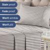 imageStriped Sheets  Blue ampamp White Striped Sheets  1 Flat ampamp 1 Fitted ampamp 2 Pillowcases w Deep Pockets  Wrinkle ampamp Fade Free  UltraSoft Breathable ampamp Cooling  Luxury Pinstripe Bedding  Cal King Size Set16  Brown Stripe
