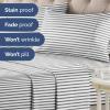 imageStriped Sheets  Blue ampamp White Striped Sheets  1 Flat ampamp 1 Fitted ampamp 2 Pillowcases w Deep Pockets  Wrinkle ampamp Fade Free  UltraSoft Breathable ampamp Cooling  Luxury Pinstripe Bedding  Cal King Size Set17  Railroad Stripe