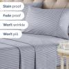 imageStriped Sheets  Blue ampamp White Striped Sheets  1 Flat ampamp 1 Fitted ampamp 2 Pillowcases w Deep Pockets  Wrinkle ampamp Fade Free  UltraSoft Breathable ampamp Cooling  Luxury Pinstripe Bedding  Cal King Size Set38  Navy Ombre