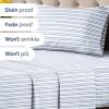imageStriped Sheets  Blue ampamp White Striped Sheets  1 Flat ampamp 1 Fitted ampamp 2 Pillowcases w Deep Pockets  Wrinkle ampamp Fade Free  UltraSoft Breathable ampamp Cooling  Luxury Pinstripe Bedding  Cal King Size Set41  Blue Double Stripes