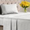 imageStriped Sheets  Blue ampamp White Striped Sheets  1 Flat ampamp 1 Fitted ampamp 2 Pillowcases w Deep Pockets  Wrinkle ampamp Fade Free  UltraSoft Breathable ampamp Cooling  Luxury Pinstripe Bedding  Cal King Size Set30  Double Gray