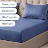 imageStriped Sheets  Blue ampamp White Striped Sheets  1 Flat ampamp 1 Fitted ampamp 2 Pillowcases w Deep Pockets  Wrinkle ampamp Fade Free  UltraSoft Breathable ampamp Cooling  Luxury Pinstripe Bedding  Cal King Size Set06  Blue Stripes