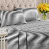 imageStriped Sheets  Blue ampamp White Striped Sheets  1 Flat ampamp 1 Fitted ampamp 2 Pillowcases w Deep Pockets  Wrinkle ampamp Fade Free  UltraSoft Breathable ampamp Cooling  Luxury Pinstripe Bedding  Cal King Size Set18  Black Pinstripe