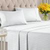 imageStriped Sheets  Blue ampamp White Striped Sheets  1 Flat ampamp 1 Fitted ampamp 2 Pillowcases w Deep Pockets  Wrinkle ampamp Fade Free  UltraSoft Breathable ampamp Cooling  Luxury Pinstripe Bedding  Cal King Size Set43  Sky Blue Stripe