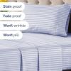 imageStriped Sheets  Blue ampamp White Striped Sheets  1 Flat ampamp 1 Fitted ampamp 2 Pillowcases w Deep Pockets  Wrinkle ampamp Fade Free  UltraSoft Breathable ampamp Cooling  Luxury Pinstripe Bedding  Cal King Size Set40  Blue Sky