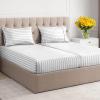 imageStriped Sheets  Blue ampamp White Striped Sheets  1 Flat ampamp 1 Fitted ampamp 2 Pillowcases w Deep Pockets  Wrinkle ampamp Fade Free  UltraSoft Breathable ampamp Cooling  Luxury Pinstripe Bedding  Cal King Size Set35  Double Black