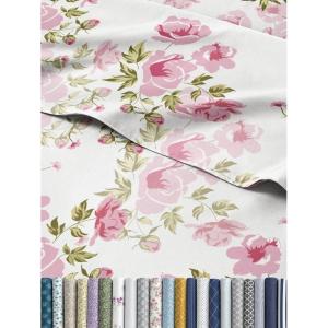 imageRainbow Striped Sheet Set  Colorful Striped Bed Set  1 Flat ampamp 1 Fitted Sheet ampamp 2 Pillowcases w Deep Pockets  Wrinkle ampamp Fade Resistant  Soft Breathable ampamp Cooling  Rainbow Bedding  Cal King Size10  Bloom