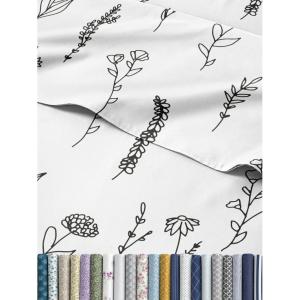 imageRainbow Striped Sheet Set  Colorful Striped Bed Set  1 Flat ampamp 1 Fitted Sheet ampamp 2 Pillowcases w Deep Pockets  Wrinkle ampamp Fade Resistant  Soft Breathable ampamp Cooling  Rainbow Bedding  Cal King Size11  Plants