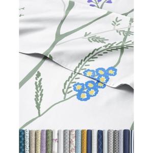 imageRainbow Striped Sheet Set  Colorful Striped Bed Set  1 Flat ampamp 1 Fitted Sheet ampamp 2 Pillowcases w Deep Pockets  Wrinkle ampamp Fade Resistant  Soft Breathable ampamp Cooling  Rainbow Bedding  Cal King Size07  Wild Flower