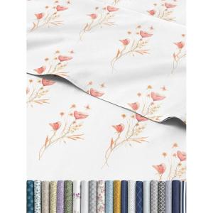 imageRainbow Striped Sheet Set  Colorful Striped Bed Set  1 Flat ampamp 1 Fitted Sheet ampamp 2 Pillowcases w Deep Pockets  Wrinkle ampamp Fade Resistant  Soft Breathable ampamp Cooling  Rainbow Bedding  Cal King Size20  Wildflower