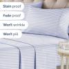 imageStriped Sheets  Grey Striped Sheets  1 Flat amp 1 Fitted amp 2 Pillowcases w Deep Pockets  Comfy Wrinkle amp Fade Free  UltraSoft Breathable amp Cooling  Luxury Pinstripe Bedding  Queen Size Bed Set69  Blue Sky
